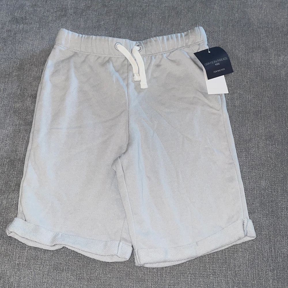 Grayson Threads Boys Gray Knit Drawstring Shorts